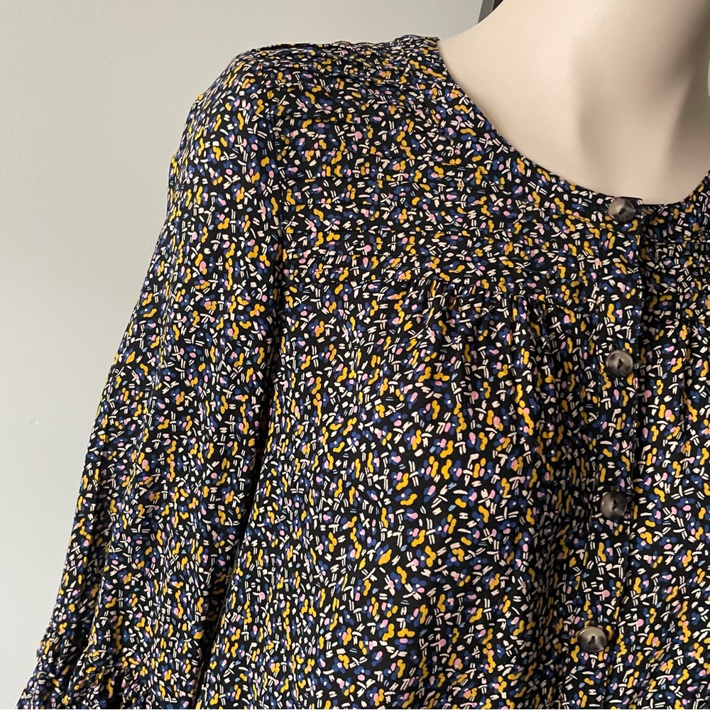 Maeve Berwick Top Front Button Down Blouse Anthro Boho Cottagecore Size Small - Picture 4 of 8